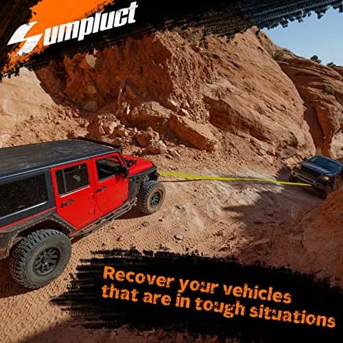 sumpluct Heavy Duty Tow Strap 2" x 20 Ft (4.54 kg / 9072 kg) | Recovery Strap with Reinforced Loops thumbnail 6