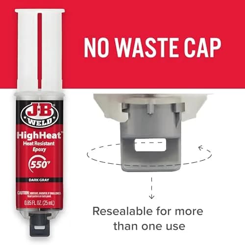 J-B Weld High Heat Epoxy Syringe 25ml | Heat-Resistant Bonding Adhesive for High Temperatures thumbnail 6