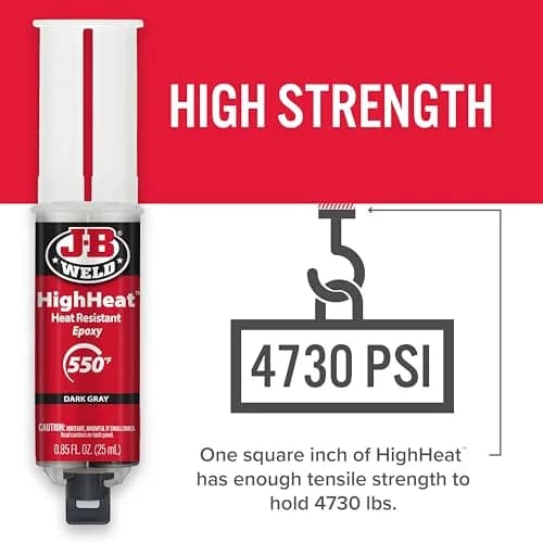 J-B Weld High Heat Epoxy Syringe 25ml | Heat-Resistant Bonding Adhesive for High Temperatures thumbnail 3