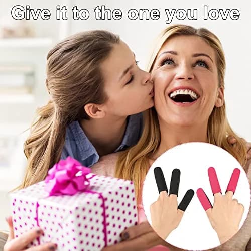 Nuanchu Heat Resistant Finger Guards for Hair Styling, 6 Pieces (Black & Rose Red) | Protects Thumb, Index & Middle Fingers thumbnail 7