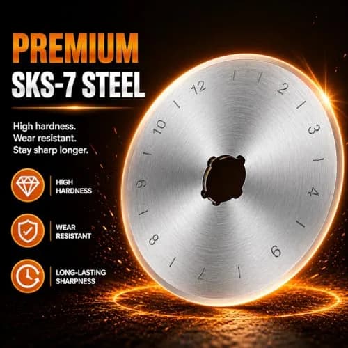 Kingsource 28mm Rotary Cutter Blades 10 Pack SKS-7 Steel | Sharp Replacement Blades for Quilting, Sewing, Fabric Cutting, Fits Olfa, Fiskars, Durable and Precise thumbnail 4
