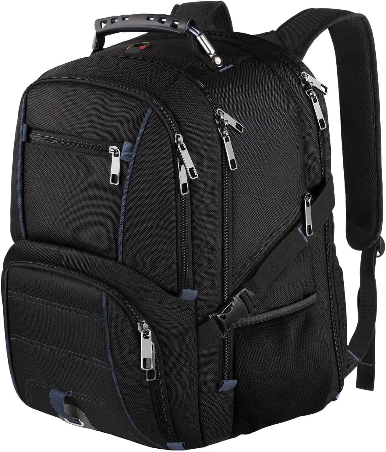 LTINVECK Extra Large 50L Travel Laptop Backpack | TSA Friendly, RFID, Fits 17 Inch Laptops — Blue
