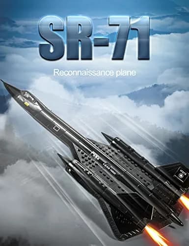 SEMKY Military Series SR-71 Reconnaissance Aircraft Jet Blackbird Air Force Building Block Set 48.3cm (19 inches) | Educational STEM Toy thumbnail 4