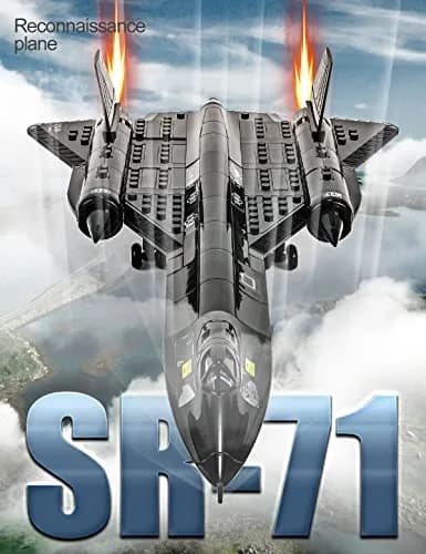 SEMKY Military Series SR-71 Reconnaissance Aircraft Jet Blackbird Air Force Building Block Set 48.3cm (19 inches) | Educational STEM Toy thumbnail 3