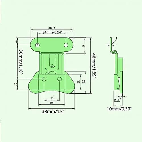 XILEWHZF 304 Stainless Steel Butterfly Twist Latch 48mm x 38mm (1.89" x 1.49") | Heavy Duty 450lbs Tension Cabinet Latch thumbnail 2