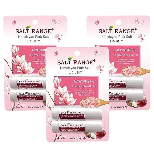 Salt Range Organic Lip Balm, Cherry & Shea Butter | Hydrating & Nourishing for Dry Lips thumbnail 1