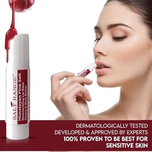 Salt Range Organic Lip Balm, Cherry & Shea Butter | Hydrating & Nourishing for Dry Lips thumbnail 2