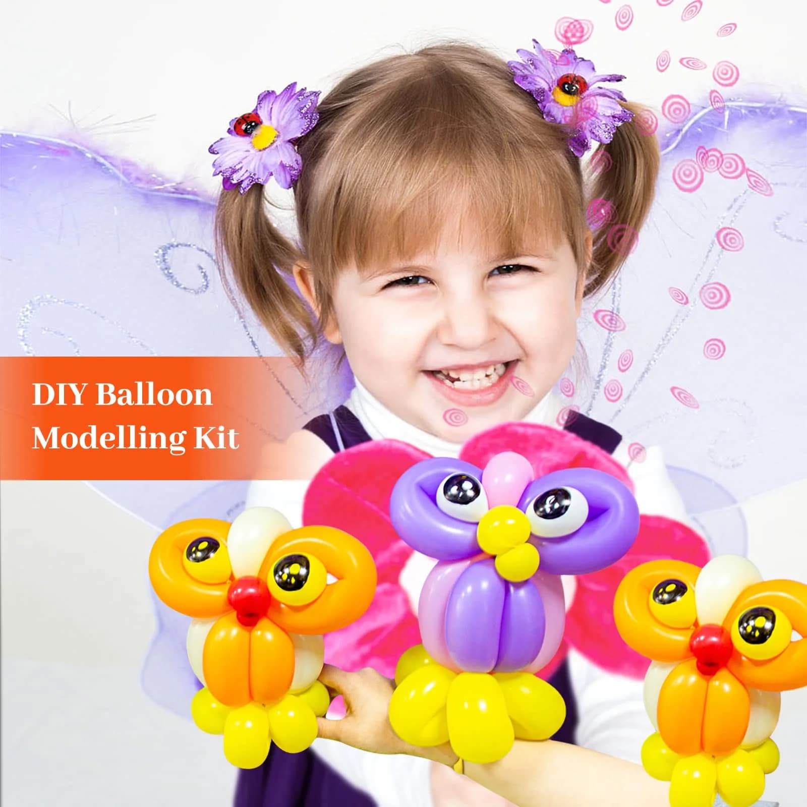 KUULBELA Long Orange 260 Balloons Kit 100 Count | Twistable Latex for Party Decor - view 5