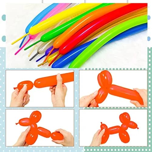 KUULBELA Long Orange 260 Balloons Kit 100 Count | Twistable Latex for Party Decor thumbnail 6