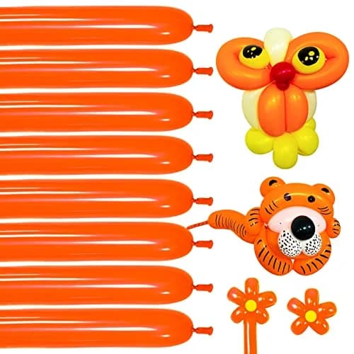 KUULBELA Long Orange 260 Balloons Kit 100 Count | Twistable Latex for Party Decor thumbnail 1