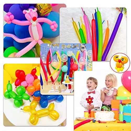 KUULBELA Long Orange 260 Balloons Kit 100 Count | Twistable Latex for Party Decor thumbnail 7