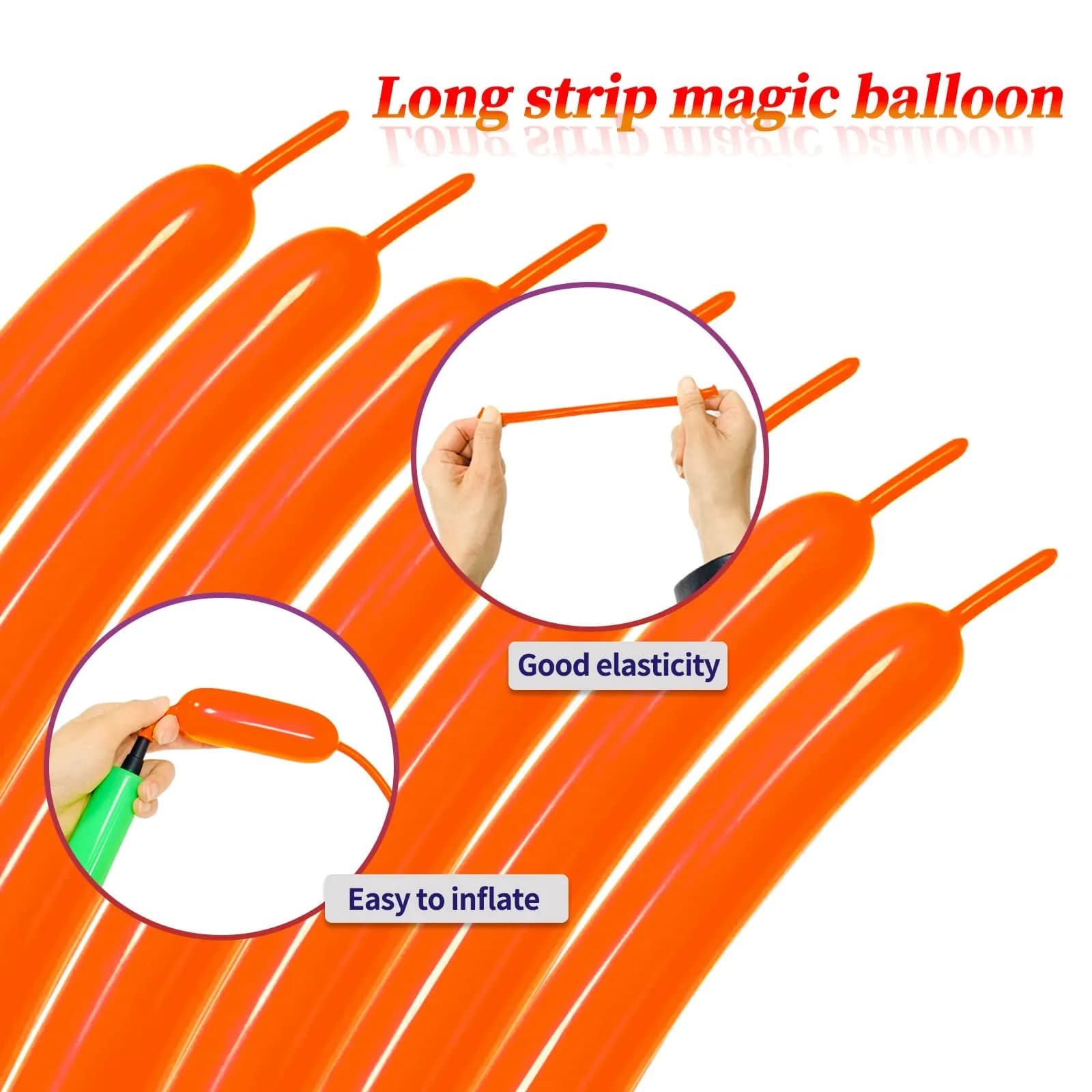 KUULBELA Long Orange 260 Balloons Kit 100 Count | Twistable Latex for Party Decor - view 4