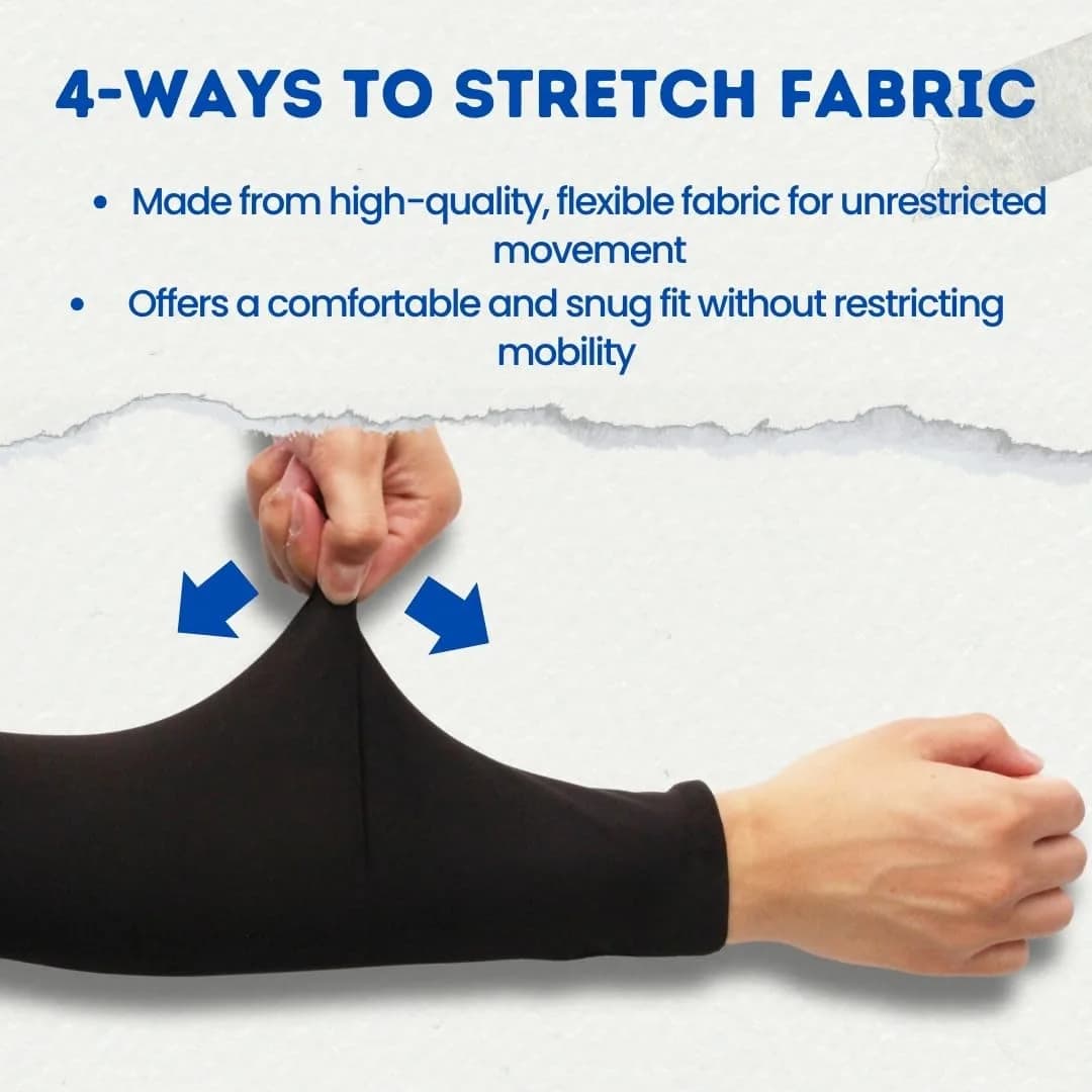 FOOTINSOLE.COM SunDefender Cooling Arm Sleeves with UPF 50+ Protection, 39cm (15 Inch) Length, 5 Pairs | Breathable & Moisture-Wicking for Sports - view 2