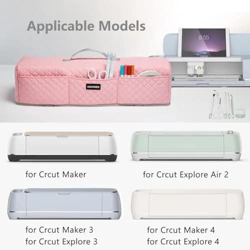 AMOIGEE Padded Dust Cover for Cricut Maker 4/3 & Explore 4/3/Air 2 w/Handle | Protects Machines from Dust & Scratches thumbnail 4