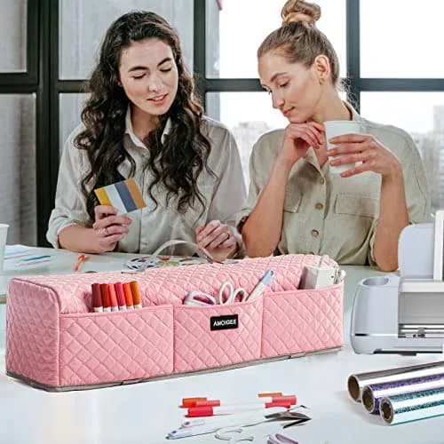 AMOIGEE Padded Dust Cover for Cricut Maker 4/3 & Explore 4/3/Air 2 w/Handle | Protects Machines from Dust & Scratches thumbnail 6