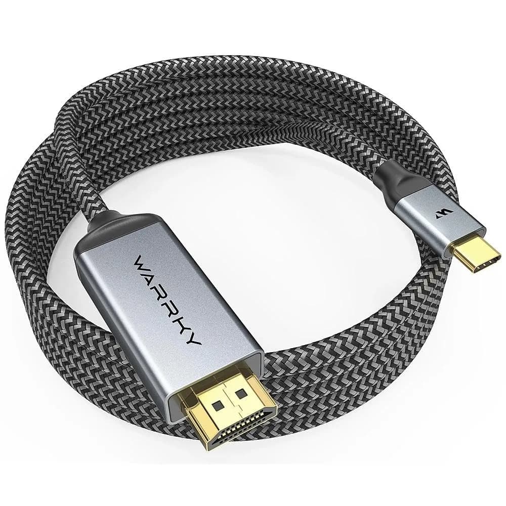 Warrky USB C to HDMI Cable 15FT | 4K@60Hz High-Speed HDR Type C to HDMI Cord