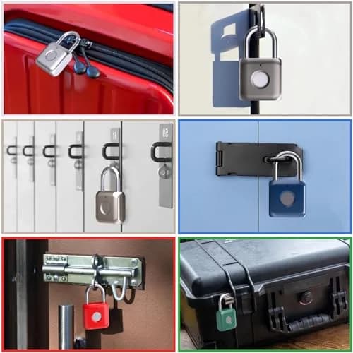 Pothunder Green Fingerprint Padlock | Keyless Biometric Security Lock with USB Rechargeable Battery thumbnail 8