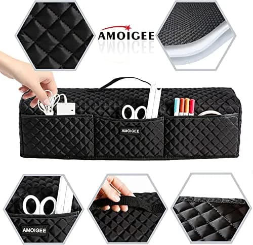 AMOIGEE Padded Dust Cover for Cricut Maker 4/3 & Explore 4/3/Air 2 | 53.3 cm (21") x 16.5 cm (6.5") x 16.5 cm (6.5") thumbnail 4