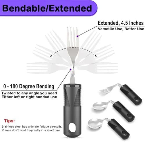 PKPKAUT Weighted Utensils for Hand Tremors & Parkinson's | 198g (7 oz) Set thumbnail 4
