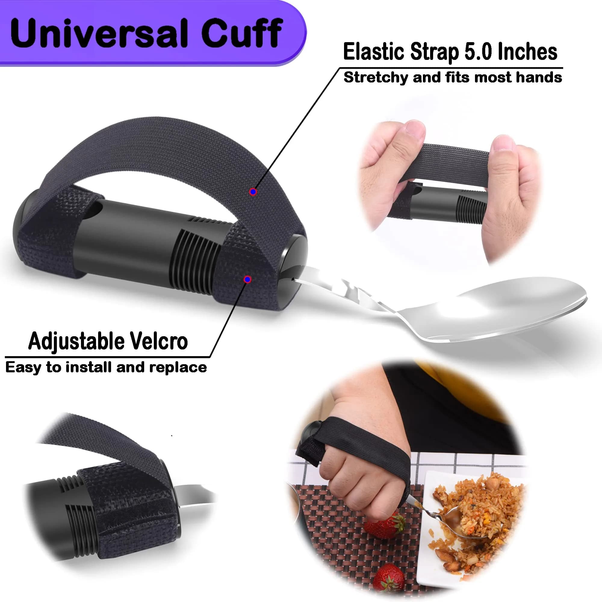 PKPKAUT Weighted Utensils for Hand Tremors & Parkinson's | 198g (7 oz) Set - view 5