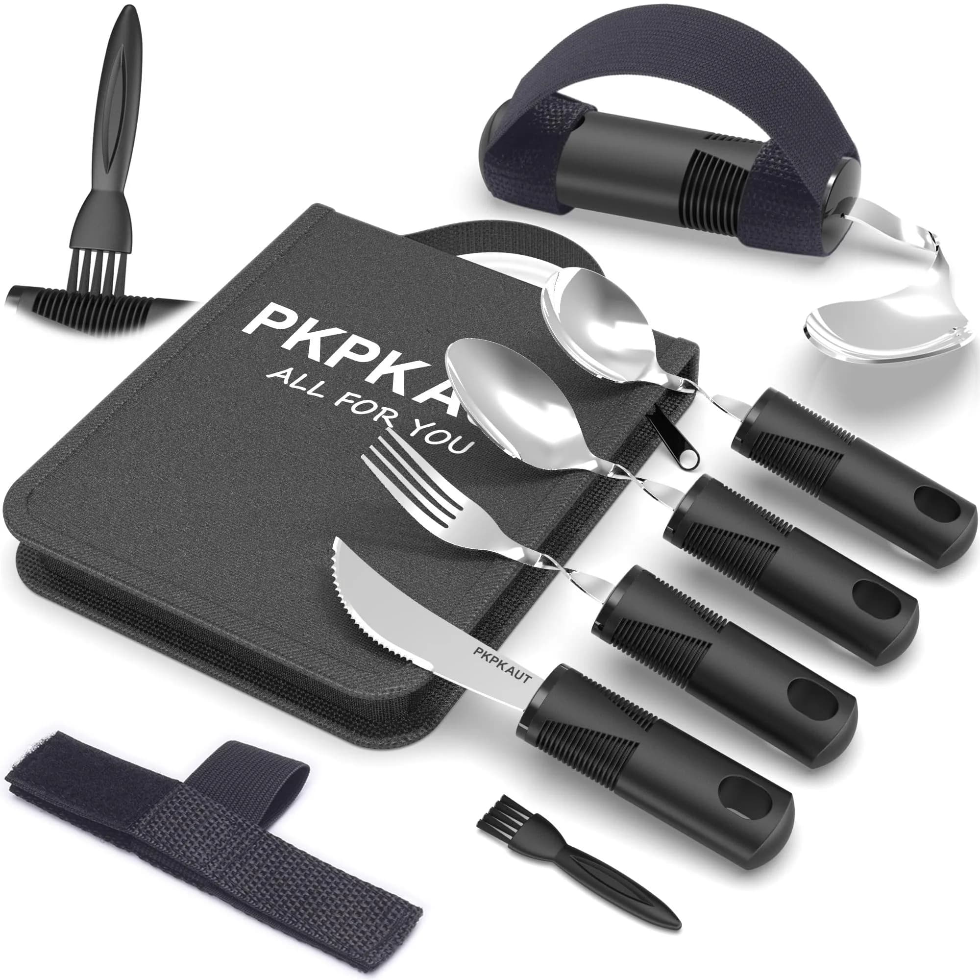 PKPKAUT Weighted Utensils for Hand Tremors & Parkinson's | 198g (7 oz) Set - main product image