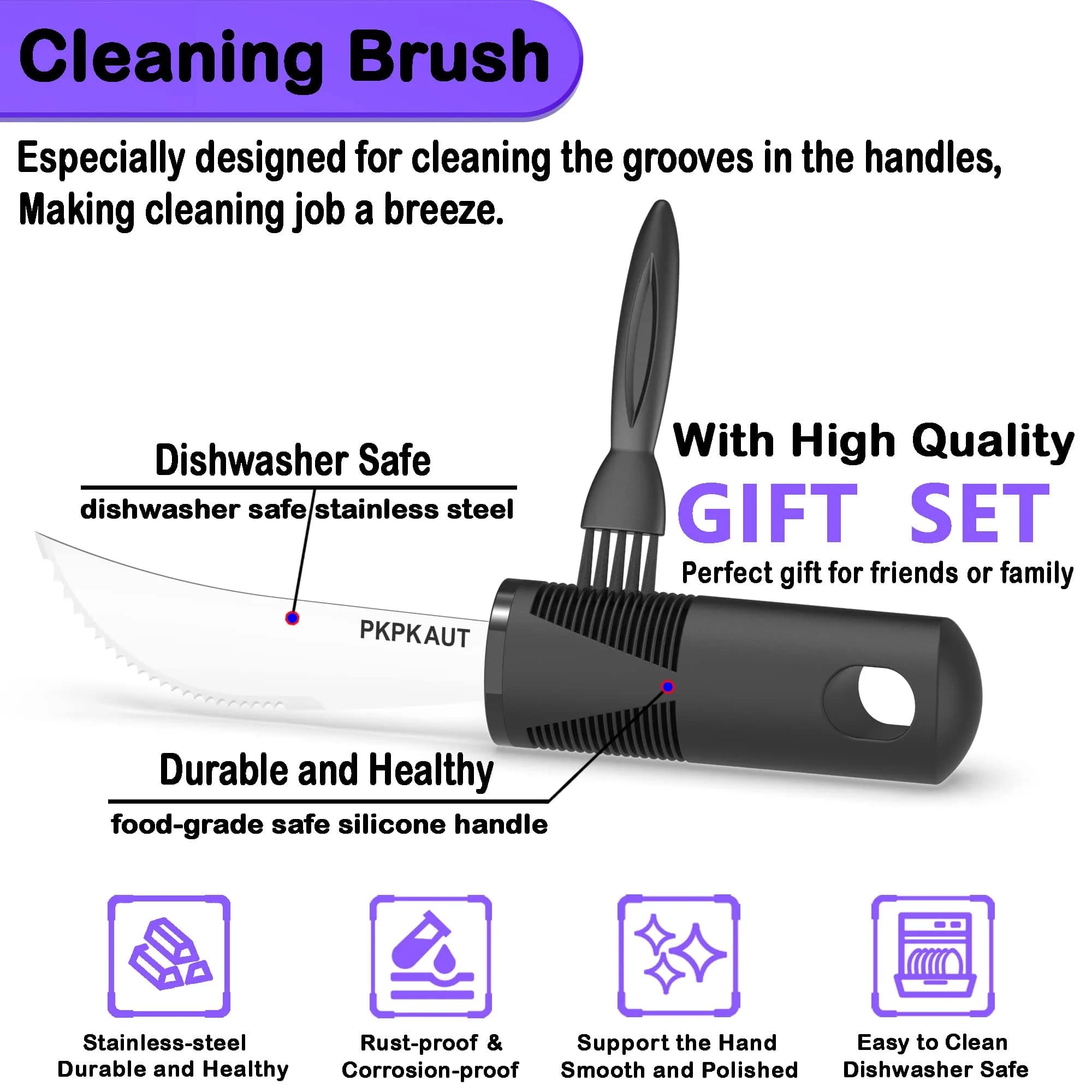 PKPKAUT Weighted Utensils for Hand Tremors & Parkinson's | 198g (7 oz) Set - view 7