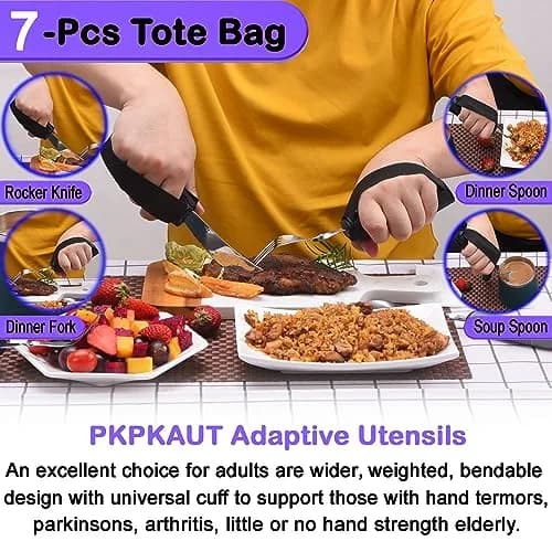 PKPKAUT Weighted Utensils for Hand Tremors & Parkinson's | 198g (7 oz) Set thumbnail 2