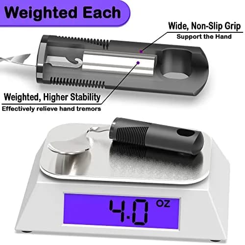 PKPKAUT Weighted Utensils for Hand Tremors & Parkinson's | 198g (7 oz) Set thumbnail 3