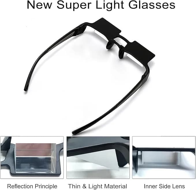 okcsc New Upgraded Reading Glasses Lying Down Bed Light | 90°Angle Prism for Neck Relief (120 chars) thumbnail 5