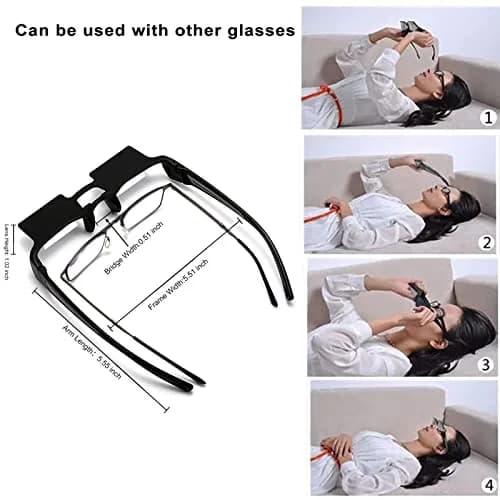 okcsc New Upgraded Reading Glasses Lying Down Bed Light | 90°Angle Prism for Neck Relief (120 chars) thumbnail 7