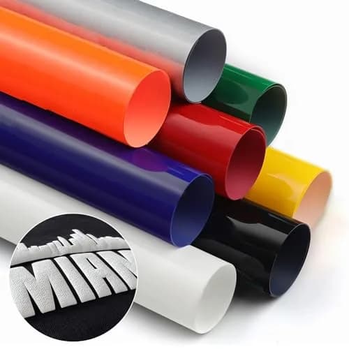 TransWonder 8-Sheet 3D Puff Heat Transfer Vinyl Bundle 30.48x25.4cm (12x10") | Easy Cut & Weed HTV for T-Shirts thumbnail 1