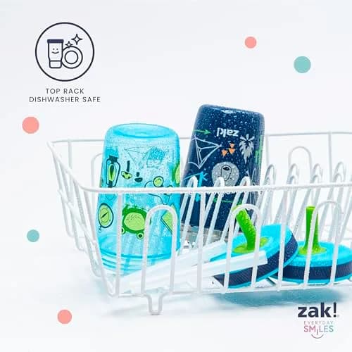 Zak Designs Shells Kelso Tumbler Set, Leak-Proof Screw-On Lid with Straw, Bundle for Kids Includes Plastic and Stainless Steel Cups with Bonus Sipper (3pc Set, Non-BPA) thumbnail 7