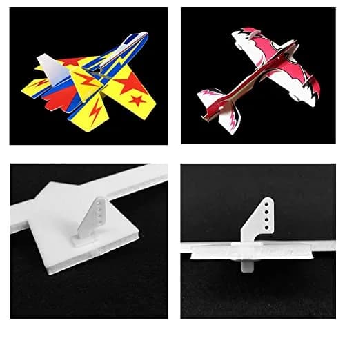 Dilwe Control Horns and Clevis Kit, 20 Sets KT Rudder Angle 4 Hole Control Horns RC Airplane Wing Aircraft Upgrade Spare Part thumbnail 5