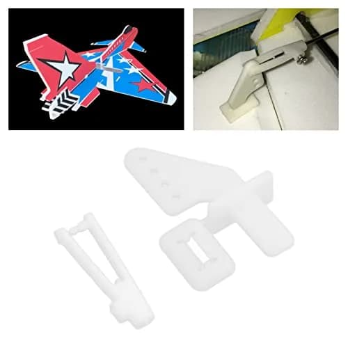 Dilwe Control Horns and Clevis Kit, 20 Sets KT Rudder Angle 4 Hole Control Horns RC Airplane Wing Aircraft Upgrade Spare Part thumbnail 6