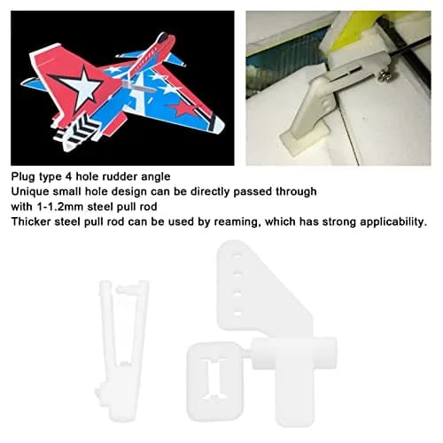 Dilwe Control Horns and Clevis Kit, 20 Sets KT Rudder Angle 4 Hole Control Horns RC Airplane Wing Aircraft Upgrade Spare Part thumbnail 8