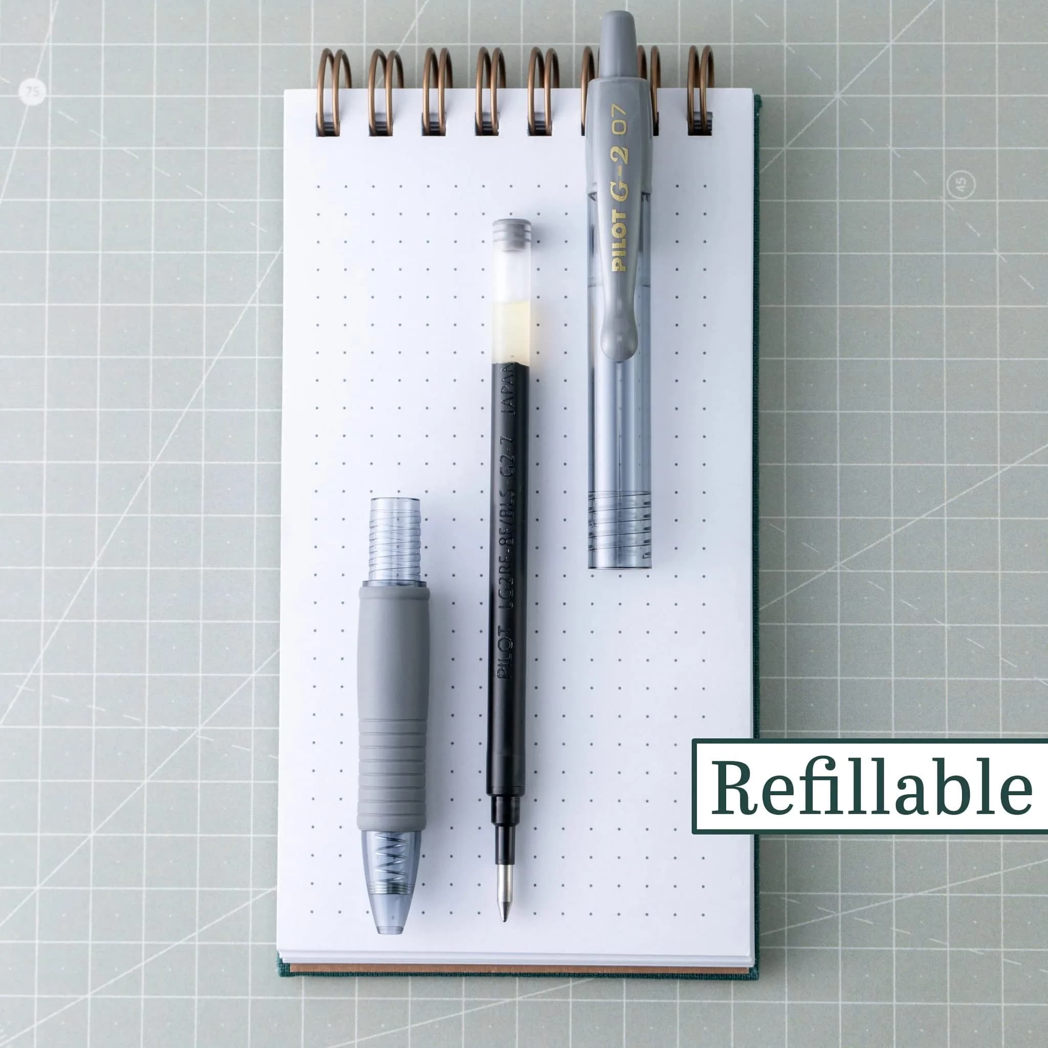 PILOT G2 Retractable Gel Pens, 0.7mm Fine Point, Gray Ink, 12-Pack | Smooth Writing for Office & Students - view 2