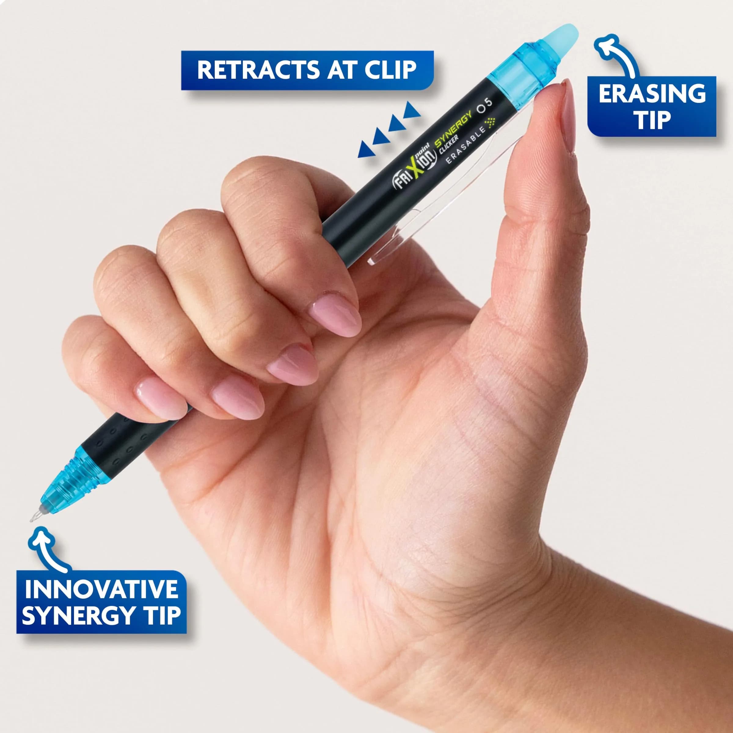 PILOT FriXion Synergy Clicker Erasable Gel Pens, Pack of 7, Vibrant 7 Assorted Colors, 0.5mm Fine Point - view 4