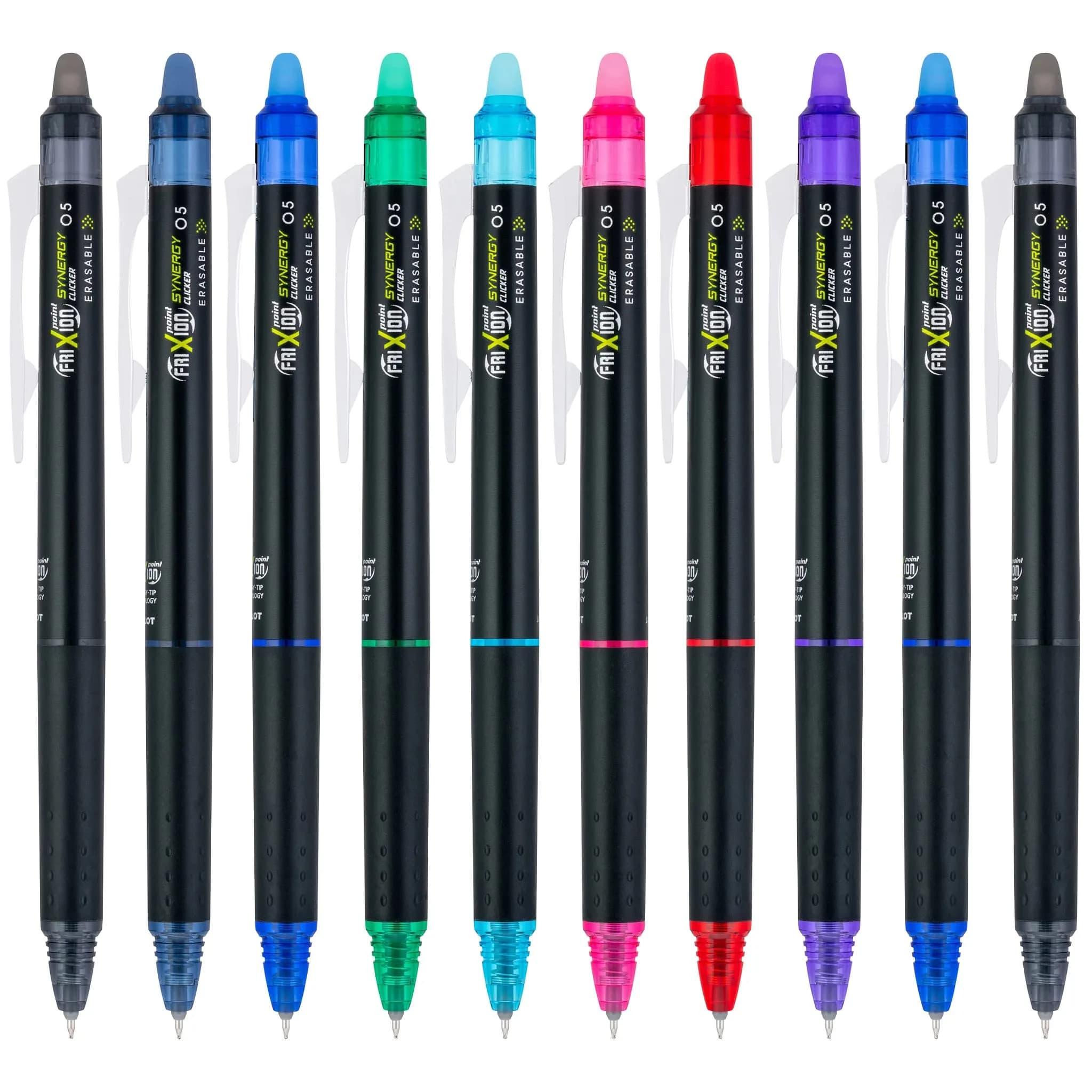 PILOT FriXion Synergy Clicker Erasable Pens 0.5mm Extra Fine Point, 10 Assorted Colors | Smooth Ink Flow - view 2