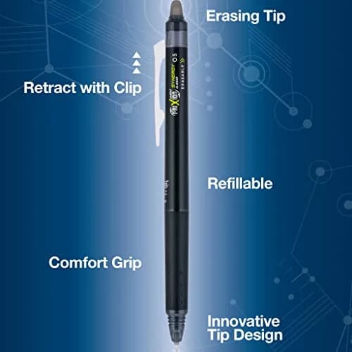 PILOT FriXion Synergy Clicker Erasable Pens 0.5mm Extra Fine Point, 10 Assorted Colors | Smooth Ink Flow thumbnail 3