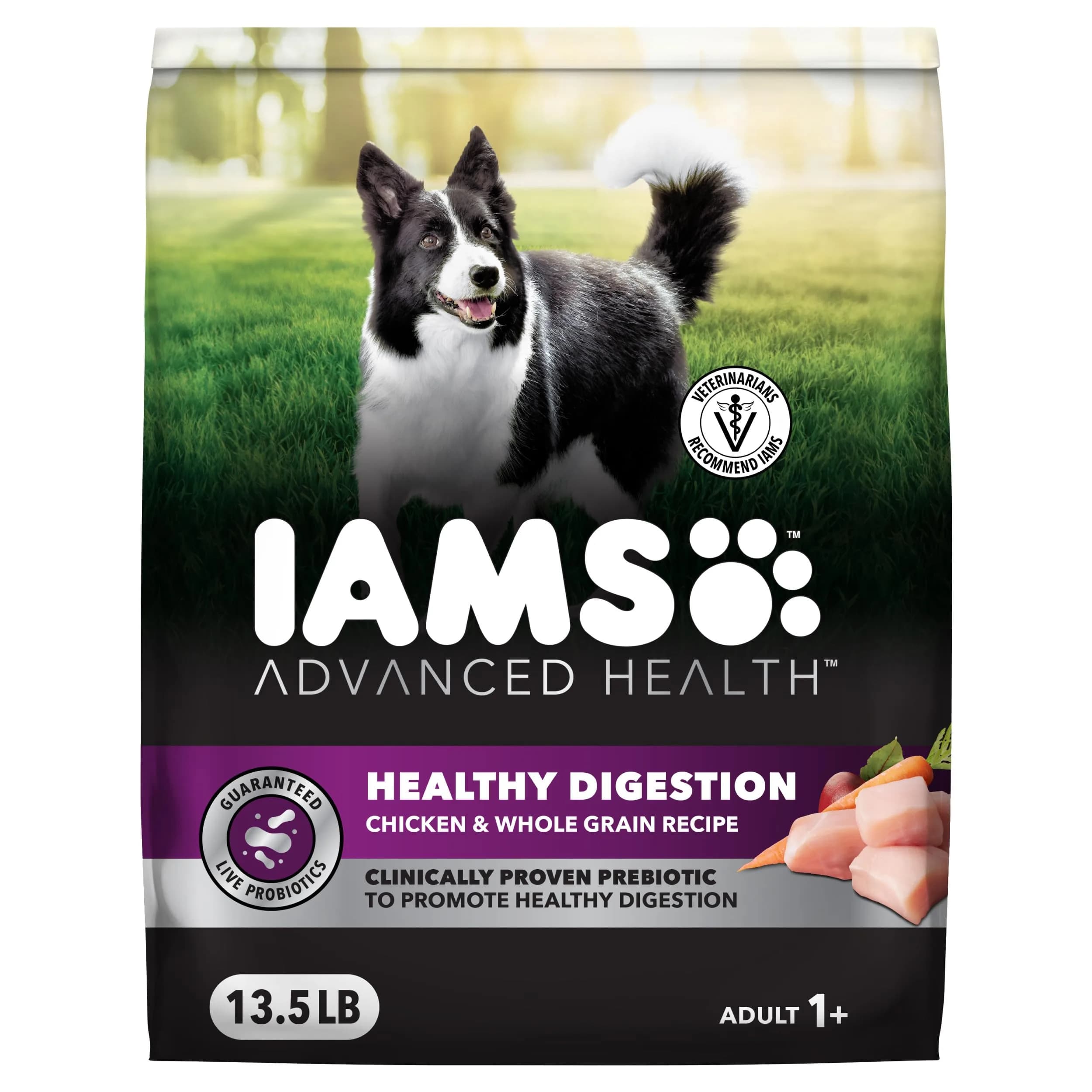 IAMS Advanced Health Healthy Digestion Dry Dog Food, Chicken, 13.5 lb | Supports Digestive Wellness