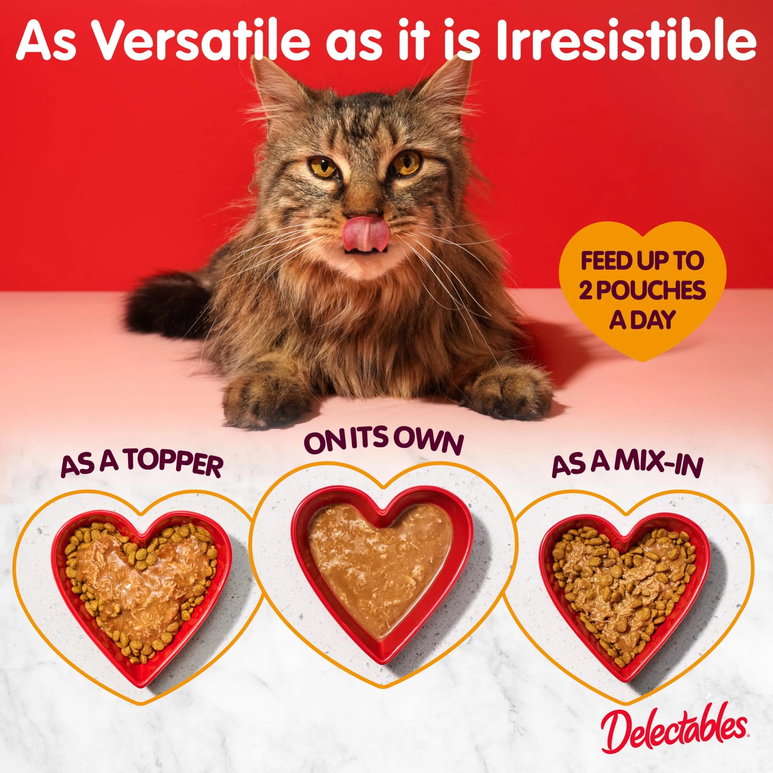 Delectables Non-Seafood Stew Lickable Wet Cat Treats Variety Pack 1.4oz (12 Pouches) | Entangled Meat & Sauce for Complete Licking - view 5