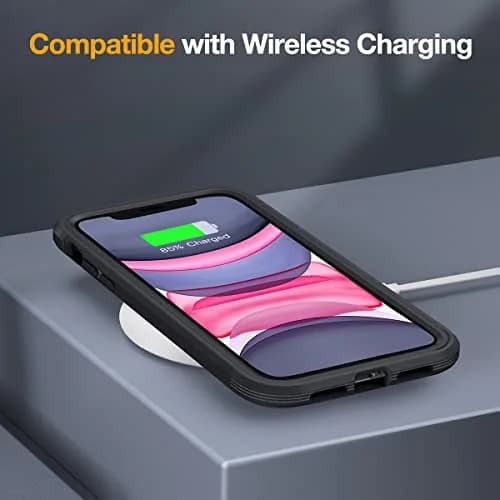 Miracase Glass Series for iPhone 11 Case 6.1 inch | Rugged Full-Body Bumper with Tempered Glass & Camera Protector, Black thumbnail 4