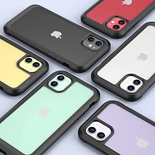 Miracase Glass Series for iPhone 11 Case 6.1 inch | Rugged Full-Body Bumper with Tempered Glass & Camera Protector, Black thumbnail 5