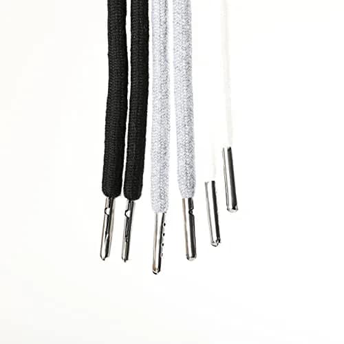Anjpuy 4 Pieces 53 Inches Drawstring Cords Replacement Drawstrings with Easy Threader for Sweatpants Shorts Pants Hoodies (Grey) | Durable Polyester Cotton thumbnail 4