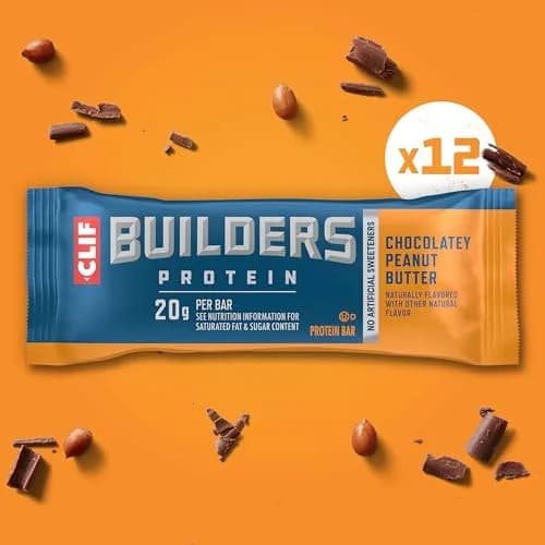 CLIF BUILDERS Protein Bars Chocolatey Peanut Butter 12 ct (28.8 oz / 816 g) | High Protein Post-Workout Fuel thumbnail 4