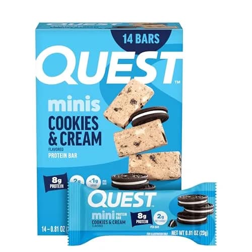Quest Cookies & Cream Protein Bars 14 Count | 8g Protein, 1g Sugar, Gluten Free thumbnail 1