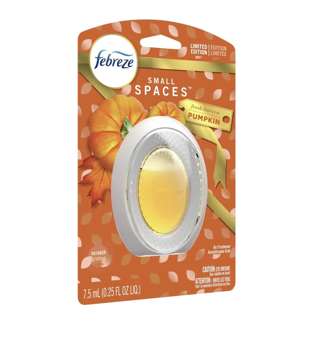 Febreze SMALL SPACES Air Freshener Fresh-Harvest Pumpkin, 7.5ml | Odor Eliminating Device for Small Rooms - view 2