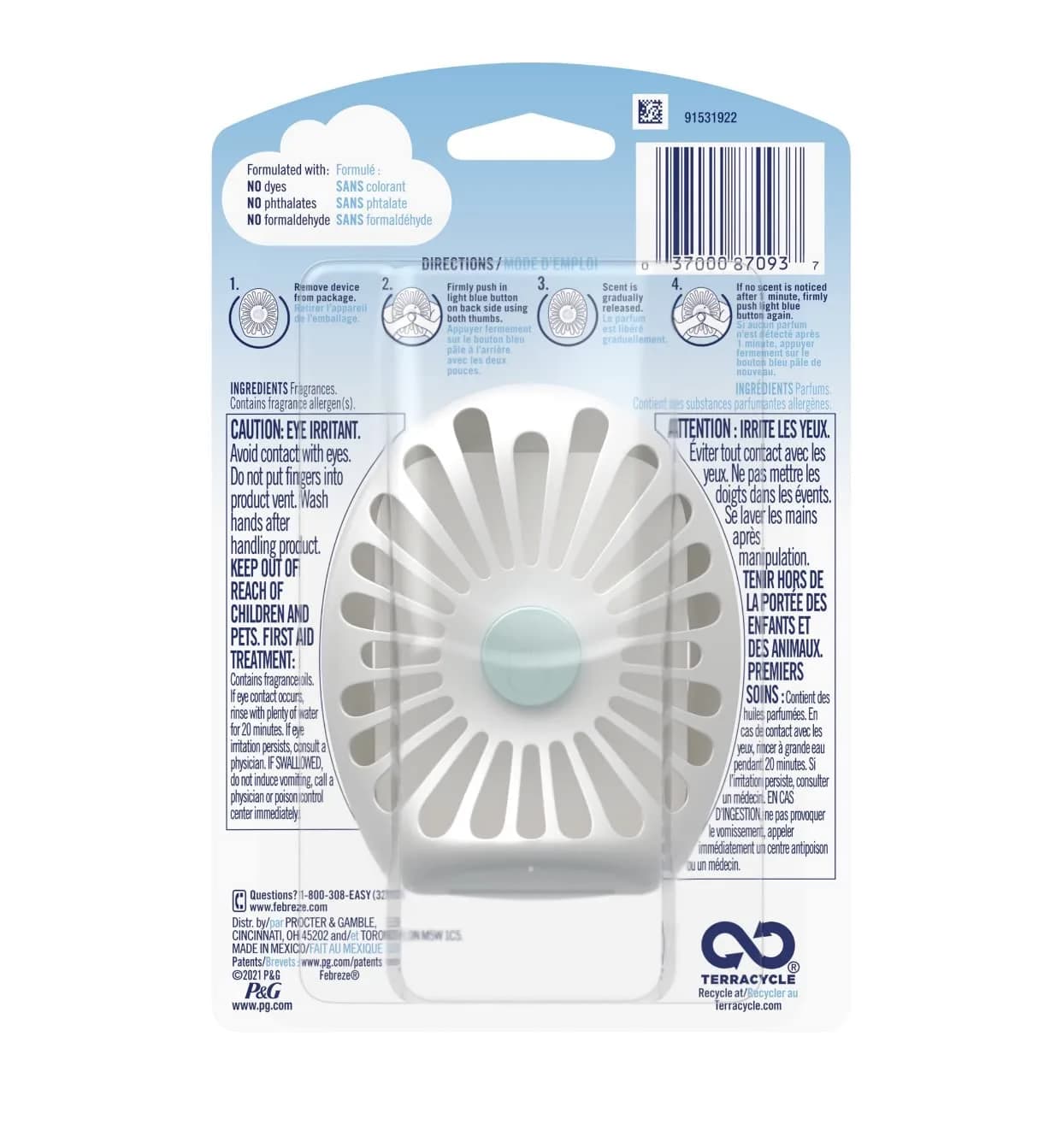 Febreze SMALL SPACES Air Freshener Fresh-Harvest Pumpkin, 7.5ml | Odor Eliminating Device for Small Rooms - view 3