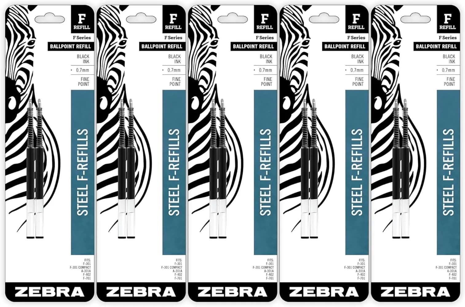 Zebra Pen Black Ballpoint Pen Refill 0.7mm Fine Point, 10-Pack | Smooth Ink Flow for Students & Office - main product image