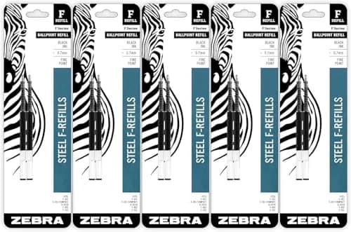 Zebra Pen Black Ballpoint Pen Refill 0.7mm Fine Point, 10-Pack | Smooth Ink Flow for Students & Office thumbnail 1